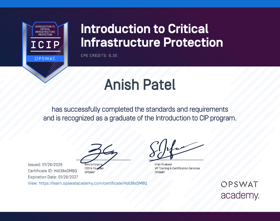 Introduction to Critical Infrastructure Protection – OPSWAT